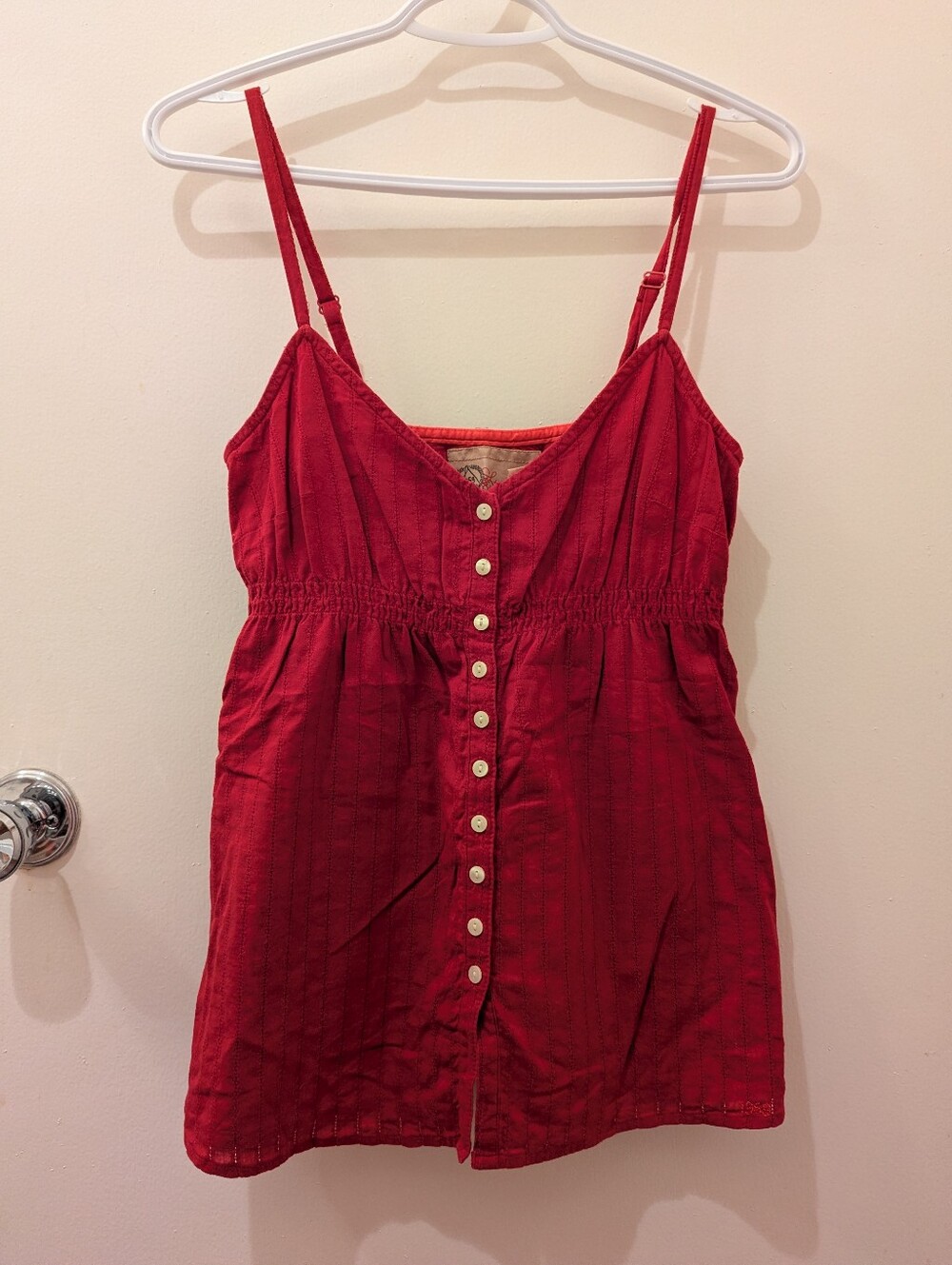 Vintage Gap Red Button Down Tank Top